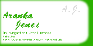 aranka jenei business card